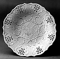 Dish, Salt-glazed stoneware, British, Staffordshire