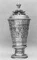 Cup with cover with Hebrew inscriptions, Joachim Michael Salecker (active 1723–52), Silver gilt, Austrian, Vienna