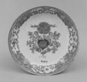 Saucer (part of a service), Hard-paste porcelain, Chinese, for European market