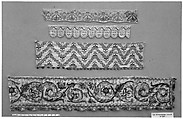 Border, Embroidered net, buratto, silk, Italian