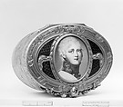 Snuffbox with miniature of Alexander I of Russia, Box by Jean Georges (or George) (master 1752, died 1765), Two-color gold, enamel, diamonds; ivory, French, Paris