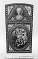 Souvenir with portrait of a woman, Gold, porcelain; ivory, French, Paris
