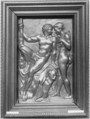Hercules and Omphale, Johann Heinrich Meissner, Boxwood; frame: black wood, German