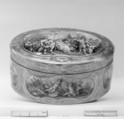 Snuffbox with scenes from the life of Achilles, Gold, enamel, German or Austrian