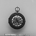 Watch, Watchmaker: Abraham Cailliatte (1642–1710), Enamel on gold, gilded brass, silver, blued steel, Swiss, Geneva