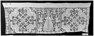 Altar frontal, Embroidered net, Spanish