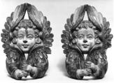 Wall lights, Faience (tin-glazed earthenware), probably French, Fontainebleau