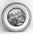 Plate, Faience (tin-glazed earthenware), French, Forges les Eaux