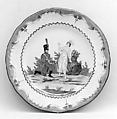 Plate, Faience (tin-glazed earthenware), French, Les Islettes