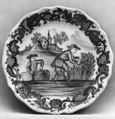 Plate, Faience (tin-glazed earthenware), French, Lille