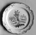 Plate, Faience (tin-glazed earthenware), French, Varages