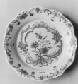 Plate, Pierre-Clement Caussey, Faience (tin-glazed earthenware), French, Rouen or Quimper