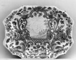 Plateau, Faience (tin-glazed earthenware), French, Rouen