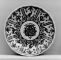 Plate, Faience (tin-glazed earthenware), French, Sinceny