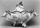 Tureen with cover (part of a set), Pierre Chapelle II, Faience (tin-glazed earthenware), French, Sceaux