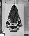 Skirt, wool, wool thread, metal thread, glass beads, French (Breton)