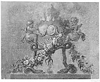 Perfume-burner supported by amorini and serpents and garlanded with flowers, French Painter  , 18th century, Oil on canvas, French