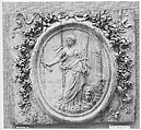 Pair of overdoors from a porte cochère, Carved by Jean Richer, Carved oak, originally painted, French
