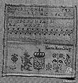 Sampler, Silk on canvas, German