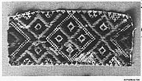 Peasant costume fragment, Wool on canvas, Albanian or Montenegrin