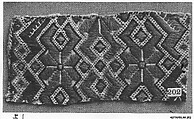 Peasant costume fragment, Wool on canvas, Albanian or Montenegrin