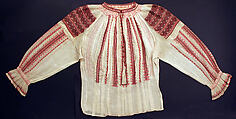 Blouse, cotton, silk, metal, Romanian