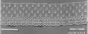 Two joined pieces, Needle lace, point d’Alençon, French