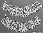 Collar, Bobbin lace, British, Honiton