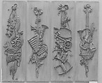 Panel (part of a set), Wood, gilded, French