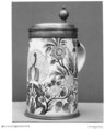 Tankard, Earthenware, pewter, German, Bavaria