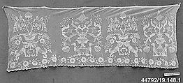 Portion of a valance, Machine net, Italian, Sicily