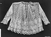 Surplice (Cotta), Hand-run machine net, embroidered net, Italian, Sicily