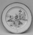 Plate, Joseph Wagner  Italian, Hard-paste porcelain, Chinese, for Continental European market