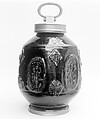 Screw-top jar, Salt-glazed stoneware, German, Saxony
