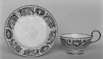 Cup and saucer, Sèvres Manufactory French, Hard-paste porcelain, French, Sèvres
