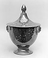 Sugar bowl with cover, Pottery, French, Sarreguemines