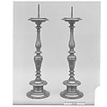 Pair of candlesticks, Brass, Flemish or Italian