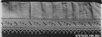 Swaddling band, Linen, cutwork, Italian