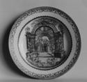 Plate, Hard-paste porcelain, Chinese, for Dutch market