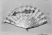 Fan, Kid, swan's down, mother-of-pearl, silver, French