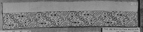 Border, Silk on linen, Italian
