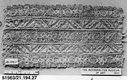 Strip, Silk and linen, bobbin lace, Northern Hungarian