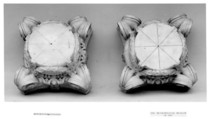 Capital (one of a pair), White marble, French