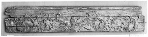 Panel fragment (dessus d'alcove), Oak, French