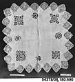 Handkerchief, Needle lace, Italian, Venice