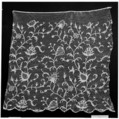 Curtain fragment, Applique on net, applied, French