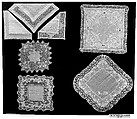 Handkerchief, Bobbin lace, Italian, Genoa