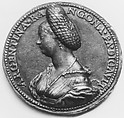 Portrait of Argentina Rangona (d. 1550), Medalist: Niccolo Cavallerino (active Modena), Bronze, Italian