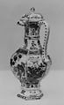 Ewer with cover (one of a pair), Hard-paste porcelain, Chinese, for European, possibly Continental, market