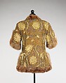 Jacket, metal, fur, linen, probably Russian